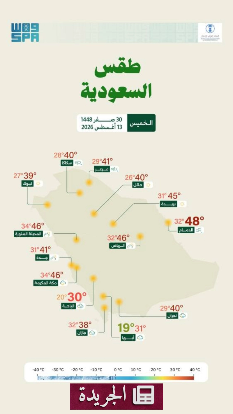 عواصف ترابية تخيم على مناطق عدة بالمملكة - آخر الأخبار - الجريدة