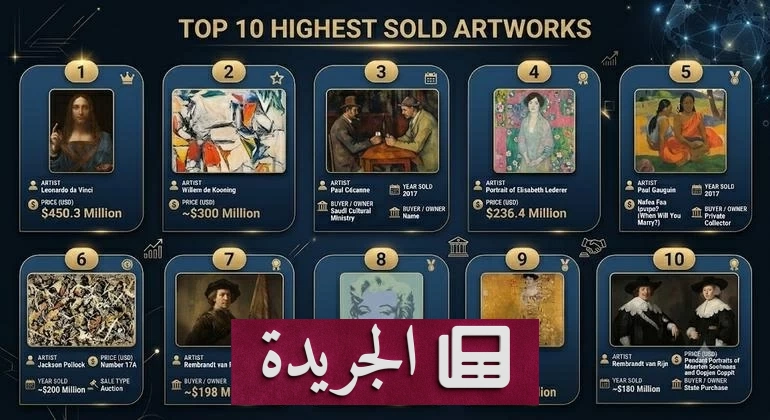 الفن النادر.. سباق المليارات على لوحات لا تتكرر - آخر أخبار الجريدة
