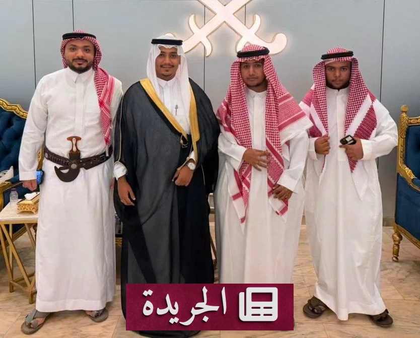 اللواء يحيى الكليبي أثناء احتفاله بزواج نجله فهد في قاعة أفراح بمحافظة صبيا