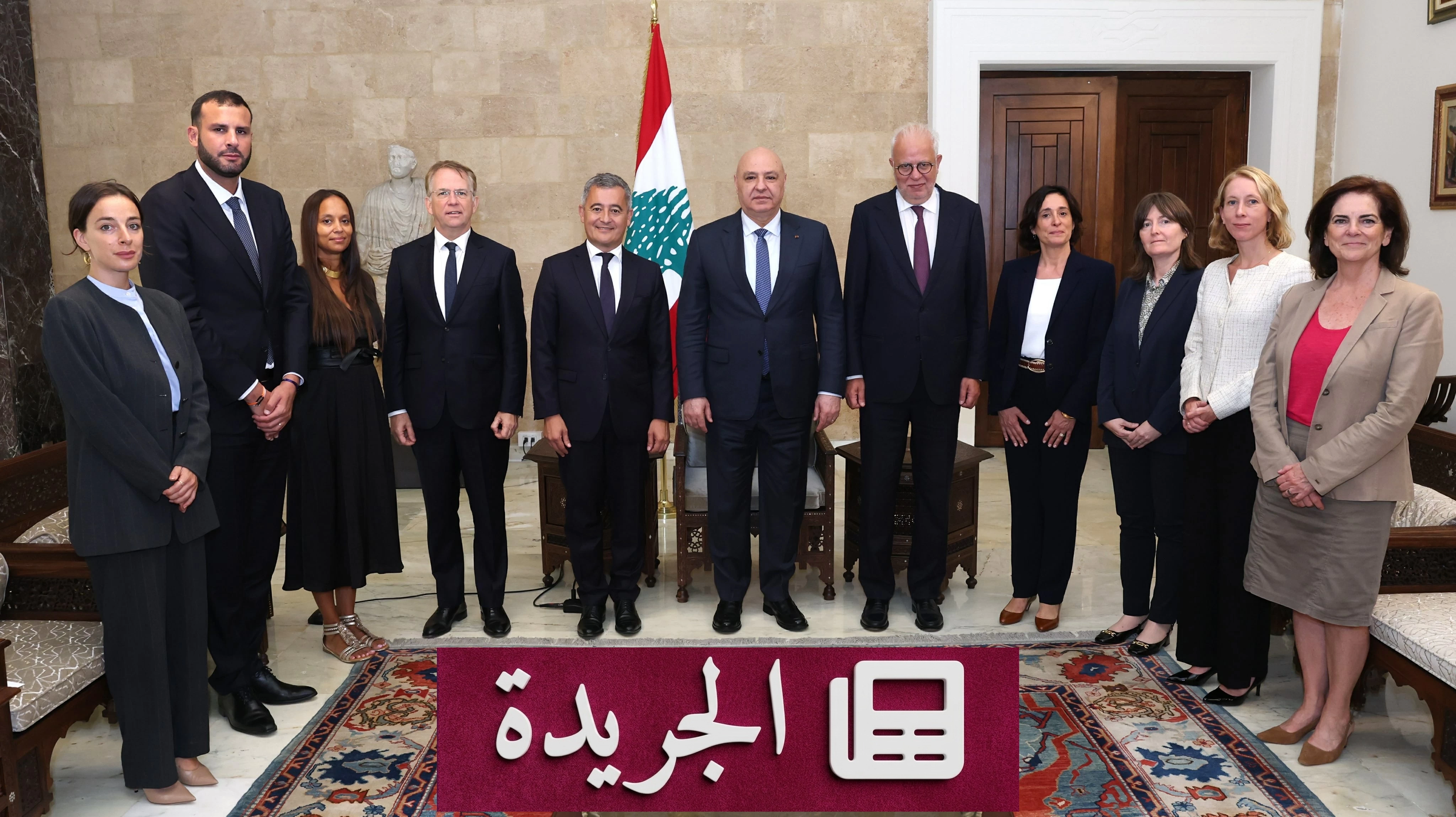 الرئيس اللبناني يستقبل وزير العدل الفرنسي ويؤكد دعم المبادرة الأوروبية لجنوب لبنان - آخر الأخبار - الجريدة