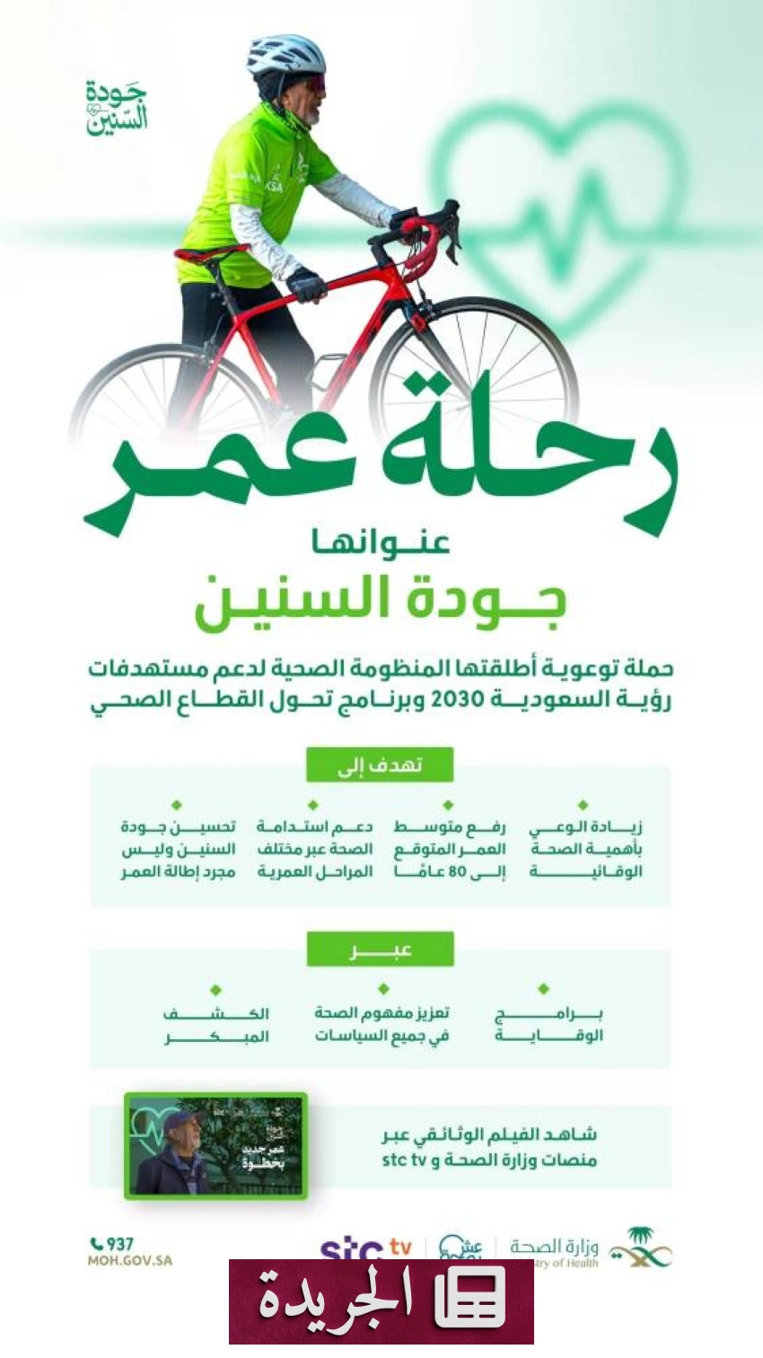 صورة توضح أهمية الصحة وجودة الحياة من خلال ممارسات صحية ووقائية