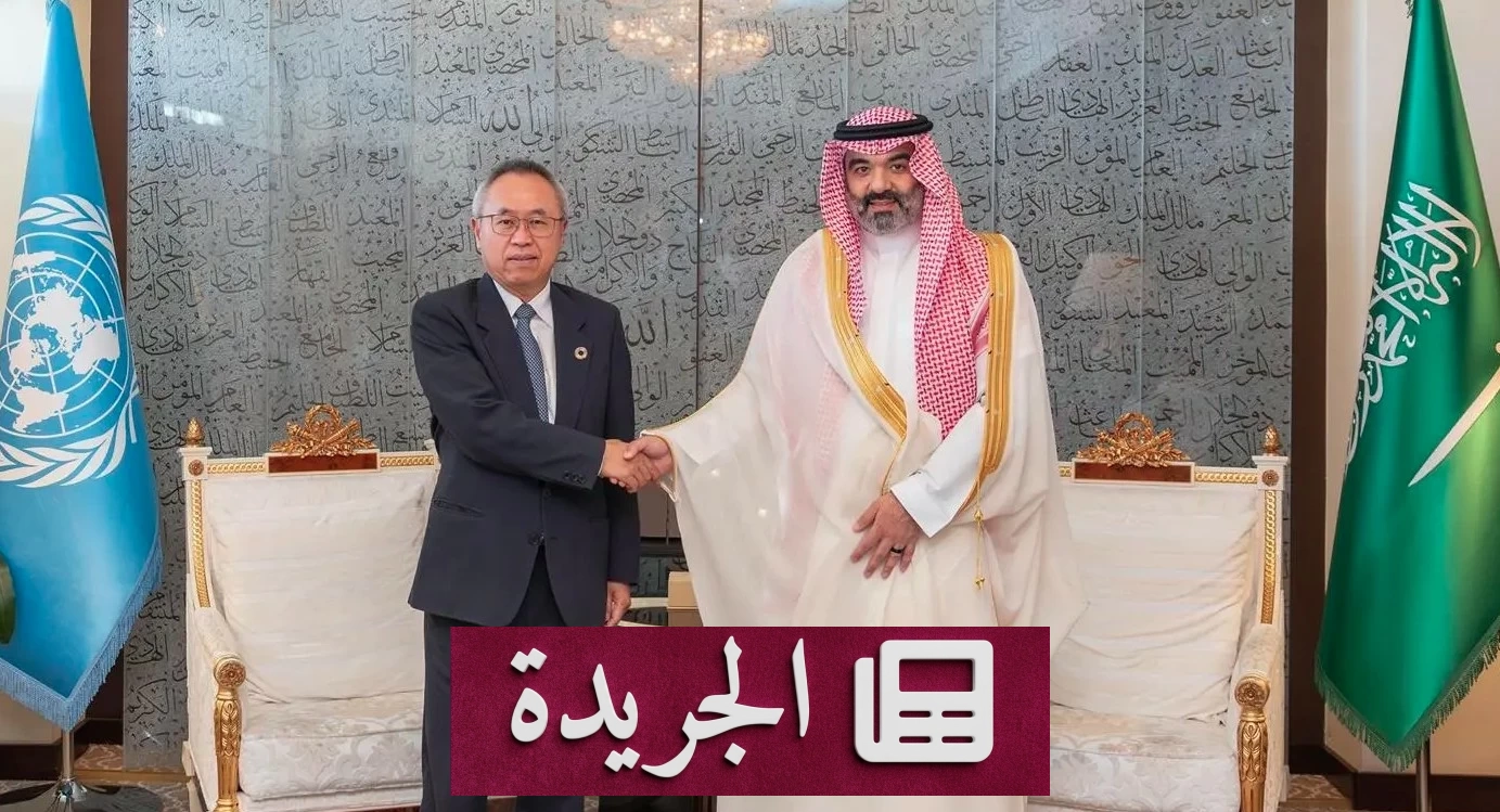 وزير الاتصالات السعودي عبدالله السواحة خلال اجتماعه مع وكيل الأمين العام للأمم المتحدة لبحث تعزيز الشراكة الرقمية