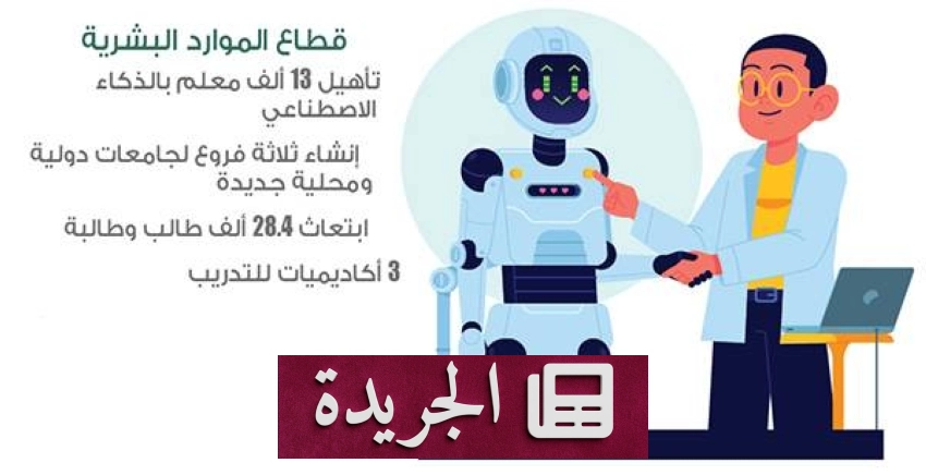 صورة إعلان برنامج تنمية القدرات البشرية عن تطوير مهارات المعلمين في الذكاء الاصطناعي
