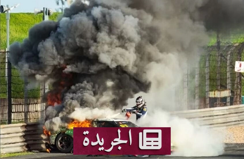 بطل في حلبة النار.. سائق يخاطر بحياته لإنقاذ منافسه - آخر الأخبار - الجريدة