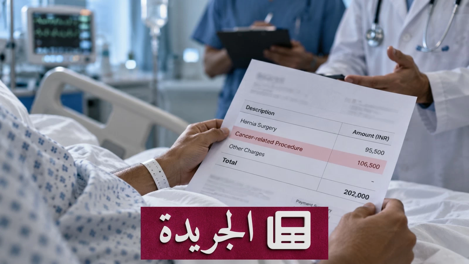 مفاجأة في فاتورة عملية الفتق.. المستشفى يصنف إجراءً طبياً على أنه علاج للسرطان - آخر الأخبار - الجريدة