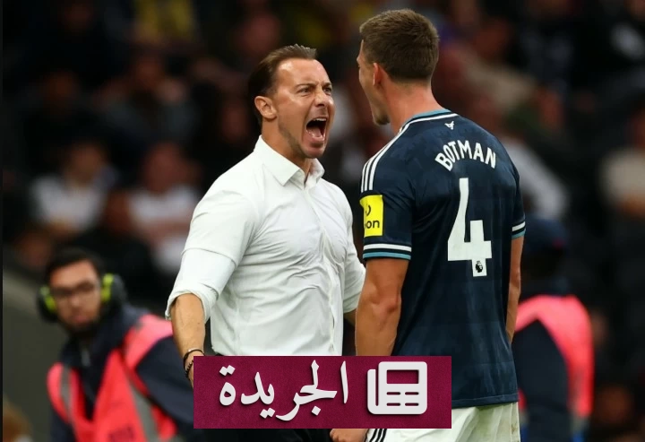 لاعبو نيوكاسل يحتفلون بهدف الفوز على توتنهام في مباراة البريميرليغ