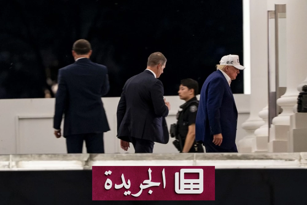 الرئيس الأمريكي دونالد ترامب أثناء حديثه عن اتفاق السلام مع إيران بعد هجوم إسرائيلي على بيروت