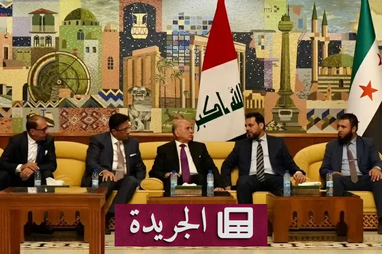 وزير خارجية العراق فؤاد حسين يلتقي بنظيره السوري أسعد الشيباني خلال زيارته الرسمية لدمشق